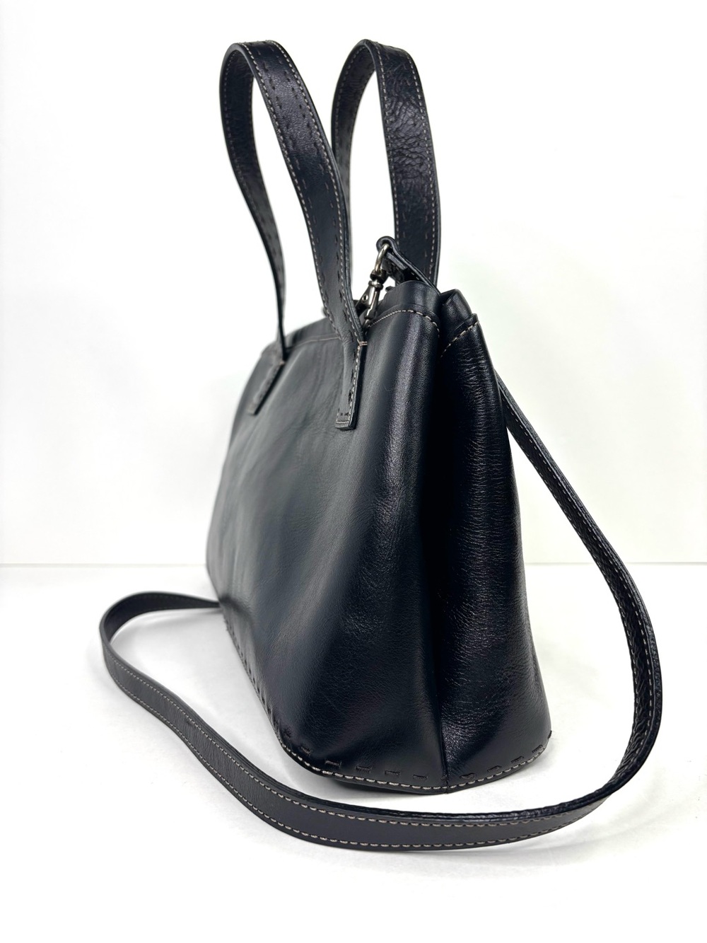 FOSSIL Classic Black Pebbled Leather Top-Handle Sedona Satchel ZB9095 - Picture 13 of 13